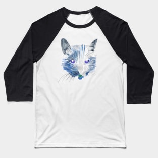 Tortoiseshell Cat Digital Art (Invert) Baseball T-Shirt